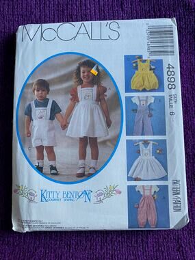McCalls sewing pattern 4898 Pinafore overall top size 6